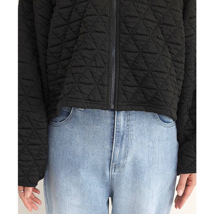 キルティングノーカラーブルゾン | FUNNY COMPANY＋  | 詳細画像22 