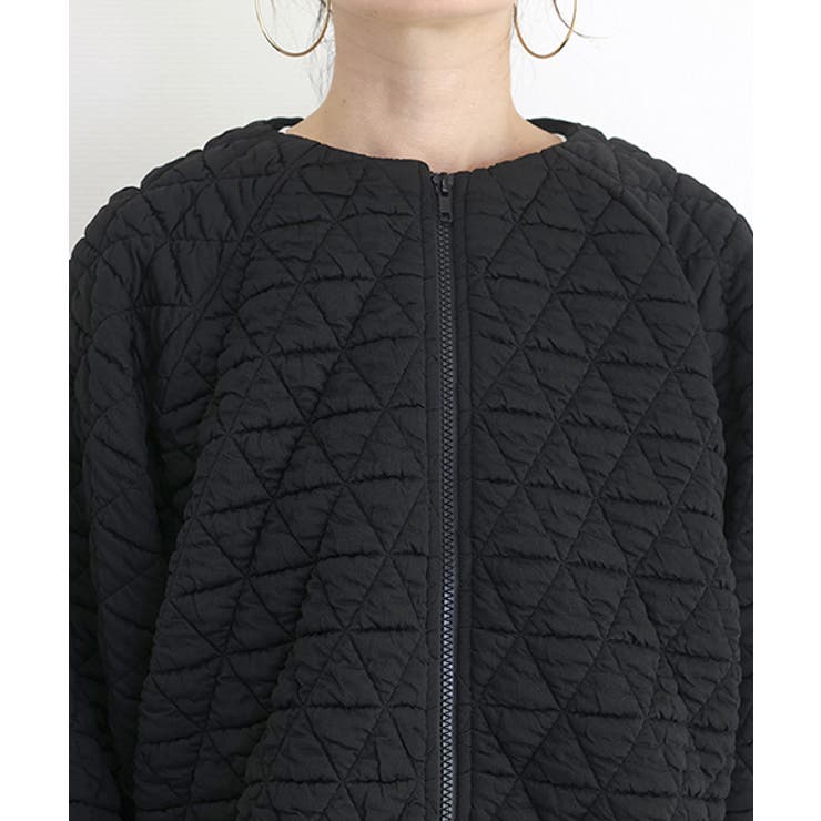 キルティングノーカラーブルゾン | FUNNY COMPANY＋  | 詳細画像20 