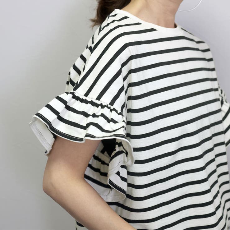 綿天竺袖フリルプルオーバー | FUNNY COMPANY＋  | 詳細画像7 