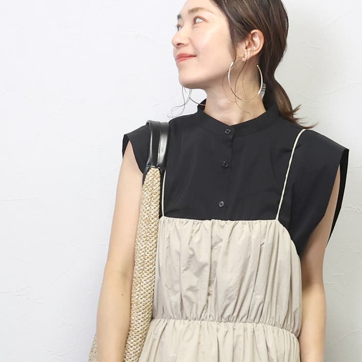 バンドカラースクエアシャツブラウス | FUNNY COMPANY＋  | 詳細画像14 