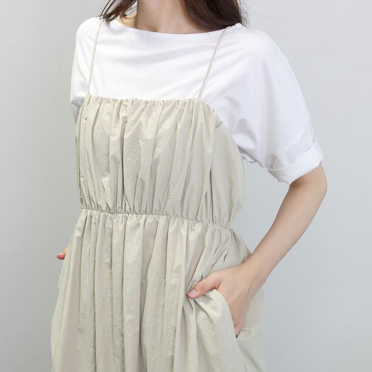 極美品 ウィムガゼット キャミソール ギャザー ワンピース