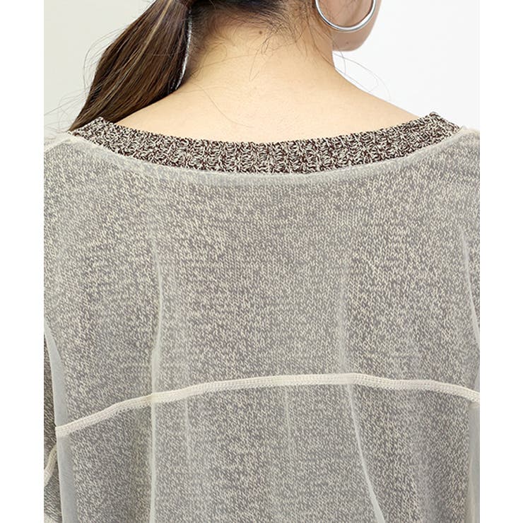 チュール重ねVネックカーディガン | FUNNY COMPANY＋  | 詳細画像24 