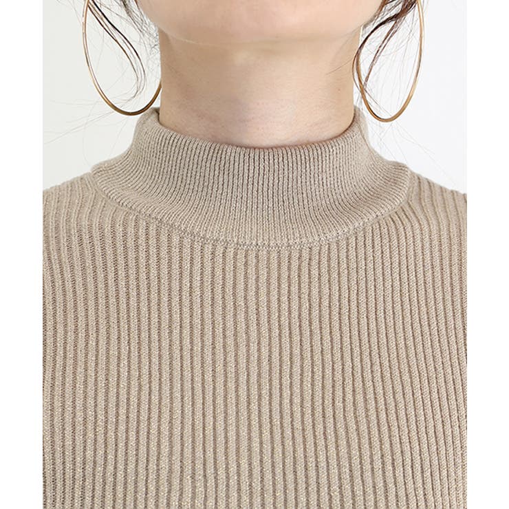 ボトルネックラメリブ編みニットプルオーバー  | FUNNY COMPANY＋  | 詳細画像21 