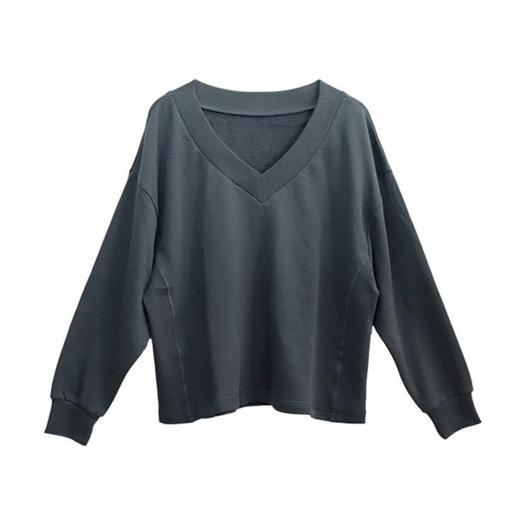 裏毛サイドリブVネックプルオーバー | FUNNY COMPANY＋  | 詳細画像25 