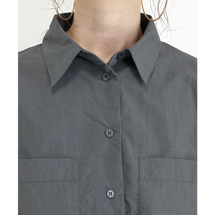 裾ギャザー両ポケシャツブルゾン | FUNNY COMPANY＋  | 詳細画像21 