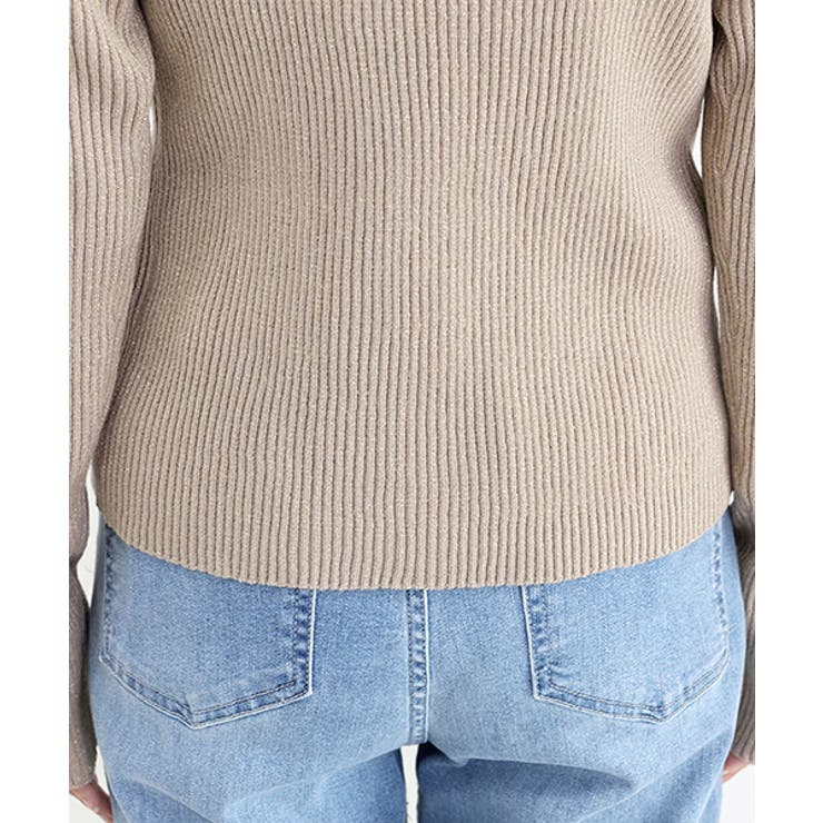 ボトルネックラメリブ編みニットプルオーバー  | FUNNY COMPANY＋  | 詳細画像24 