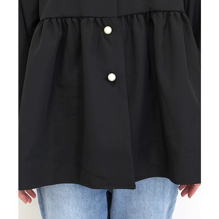 パールボタン前開きペプラムブラウス | FUNNY COMPANY＋  | 詳細画像23 