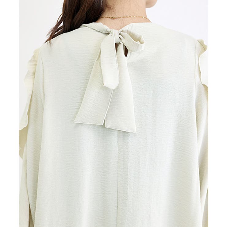 シワ加工袖フリル前開きブラウス | FUNNY COMPANY＋  | 詳細画像24 