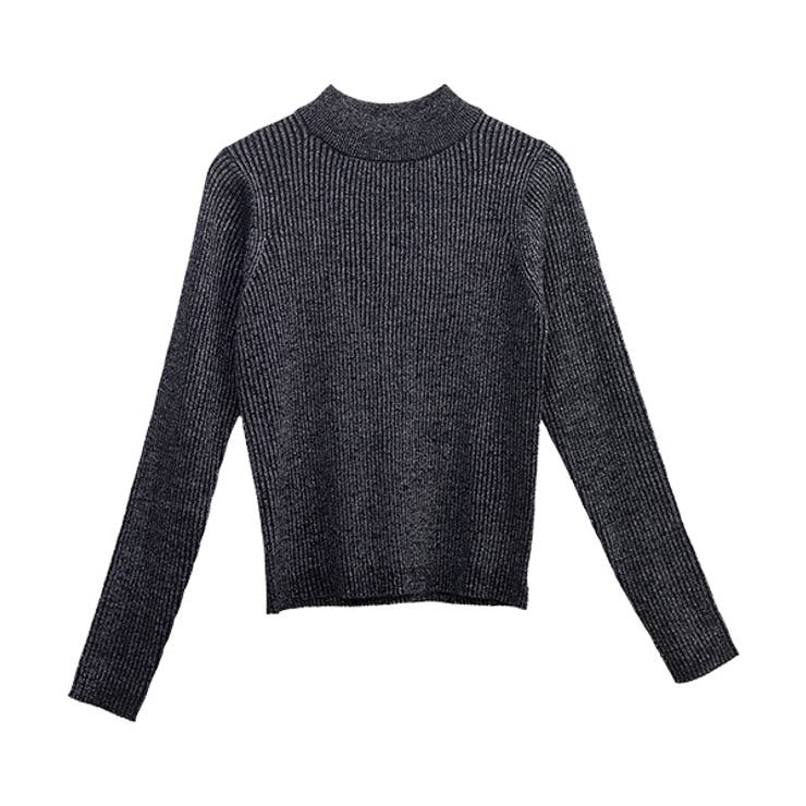 ボトルネックラメリブ編みニットプルオーバー  | FUNNY COMPANY＋  | 詳細画像25 