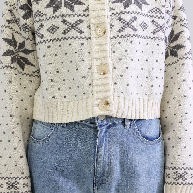 ノルディックジャガードハイネックカーディガン | FUNNY COMPANY＋  | 詳細画像23 