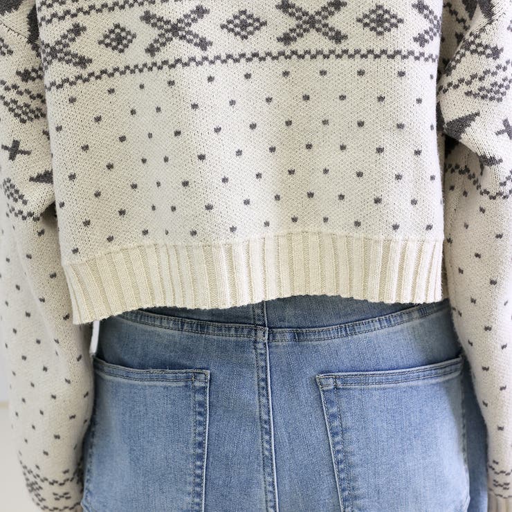 ノルディックジャガードハイネックカーディガン | FUNNY COMPANY＋  | 詳細画像24 