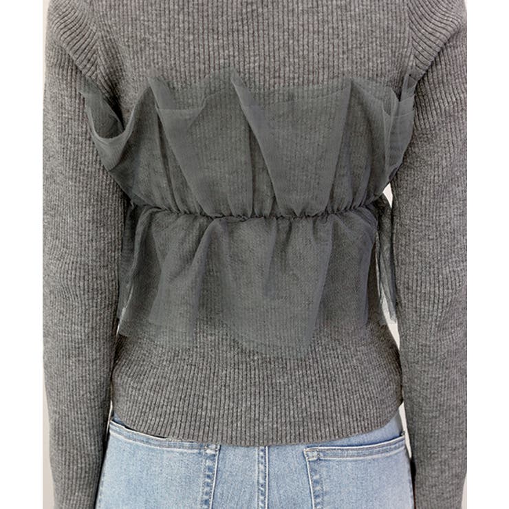 チュールレイヤードリブニットプルオーバー | FUNNY COMPANY＋  | 詳細画像24 