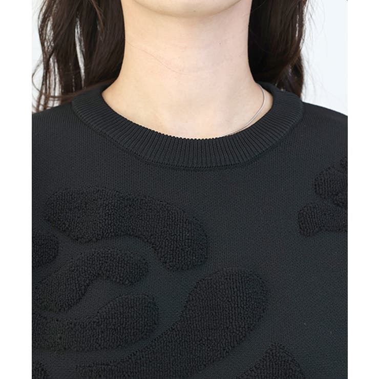 パイルジャガード柄編みニットプルオーバー | FUNNY COMPANY＋  | 詳細画像21 
