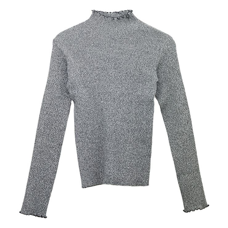 ハイネックメローメランジニットプルオーバー | FUNNY COMPANY＋  | 詳細画像25 