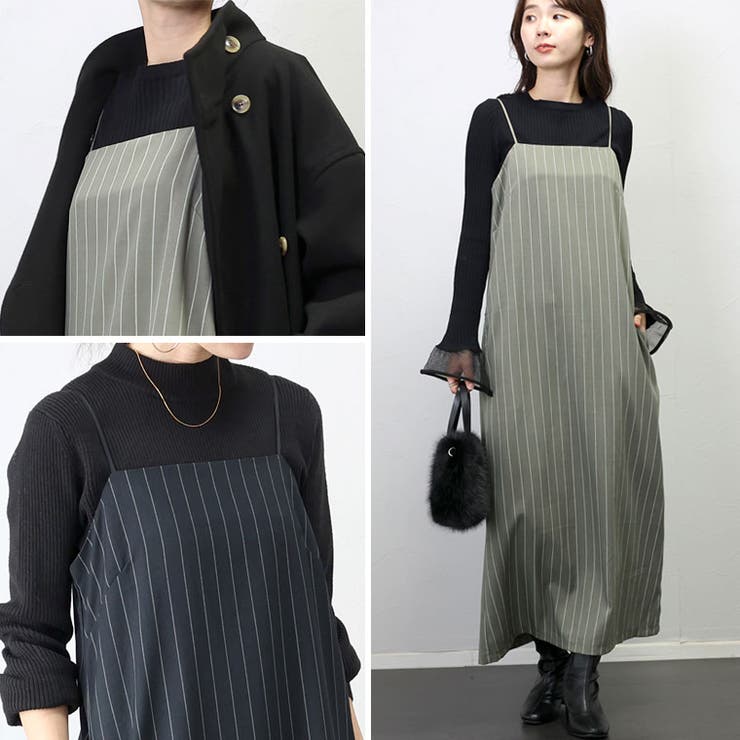 エステルツイルストライプキャミワンピース | FUNNY COMPANY＋  | 詳細画像3 