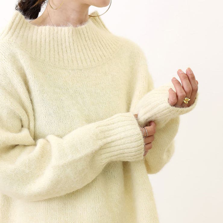 天竺起毛ハイネックニットプルオーバー | FUNNY COMPANY＋  | 詳細画像5 