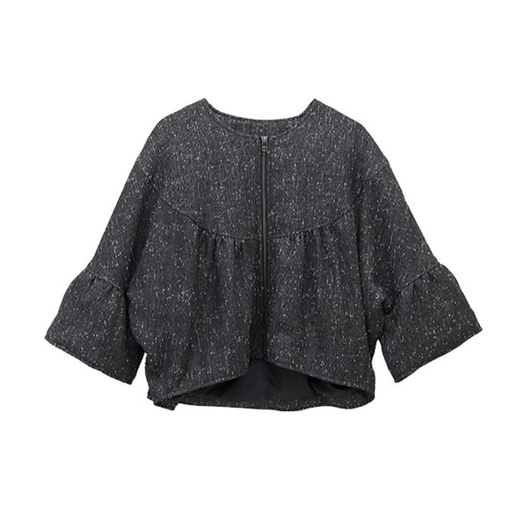 ラメツイードフレアスリーブ中綿ブルゾン | FUNNY COMPANY＋  | 詳細画像25 