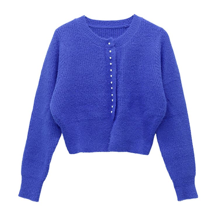 片畦ナイロンフェザークルーネックカーディガン | FUNNY COMPANY＋  | 詳細画像26 