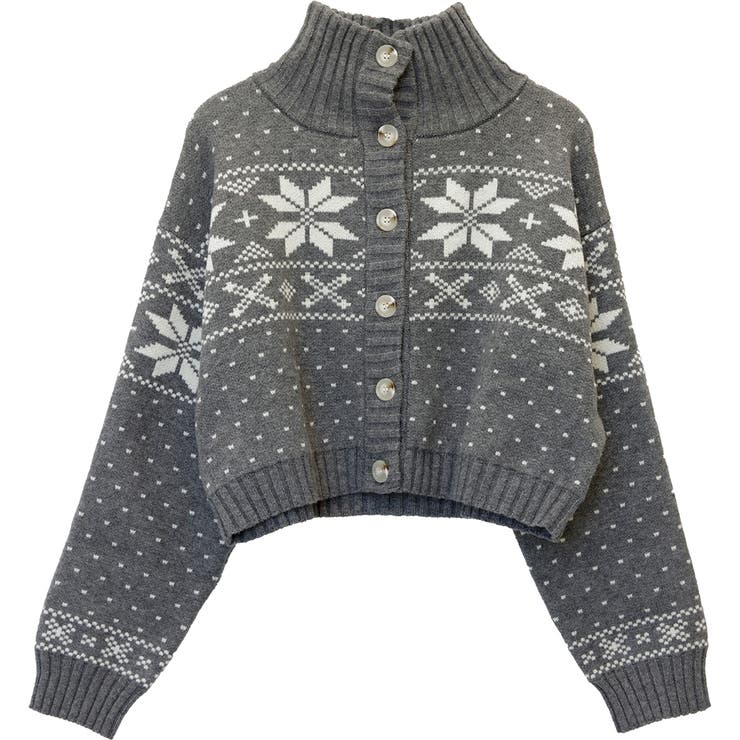 ノルディックジャガードハイネックカーディガン | FUNNY COMPANY＋  | 詳細画像25 