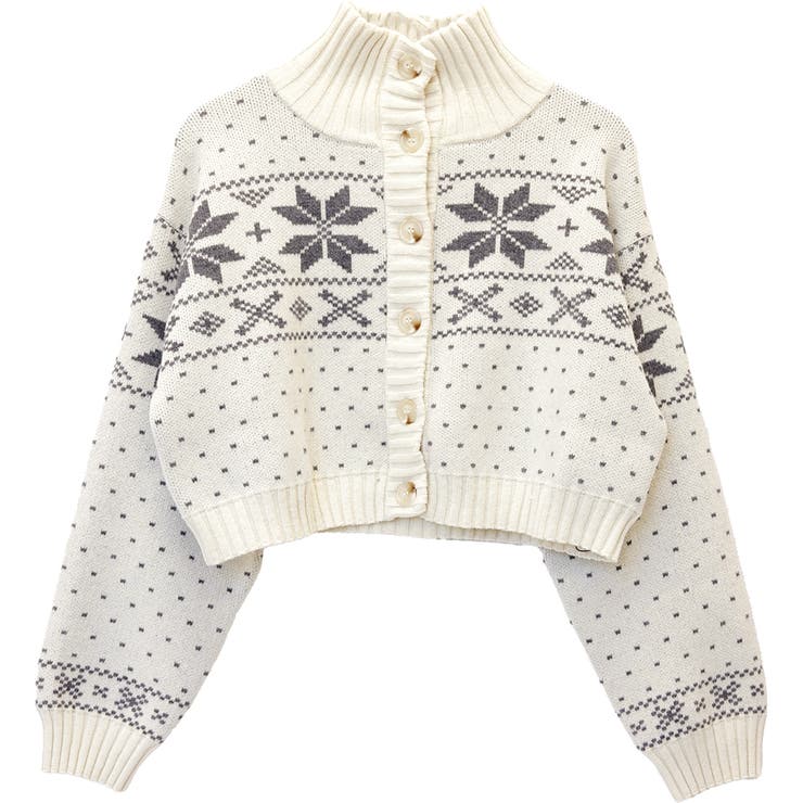 ノルディックジャガードハイネックカーディガン | FUNNY COMPANY＋  | 詳細画像26 