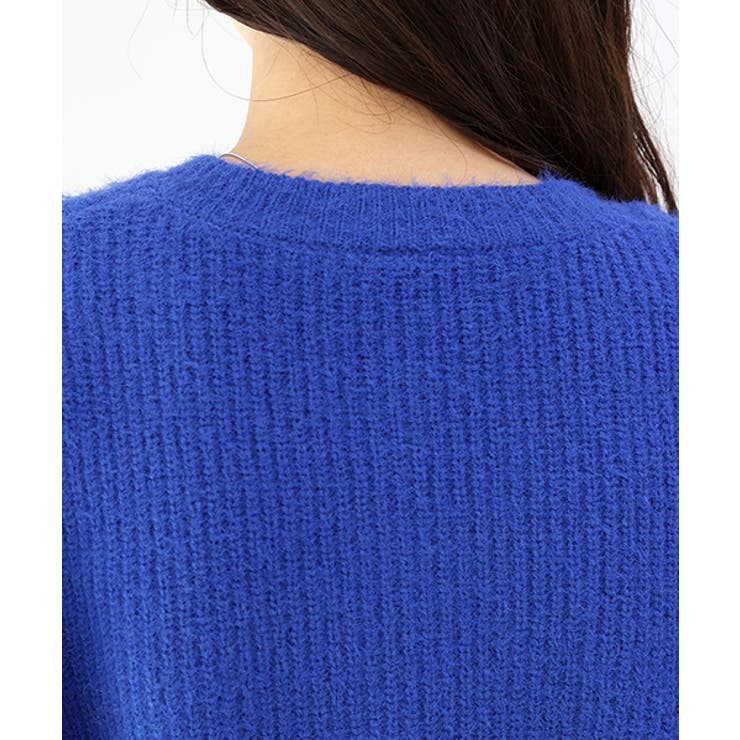 片畦ナイロンフェザークルーネックカーディガン | FUNNY COMPANY＋  | 詳細画像24 