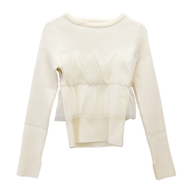 チュールレイヤードリブニットプルオーバー | FUNNY COMPANY＋  | 詳細画像26 