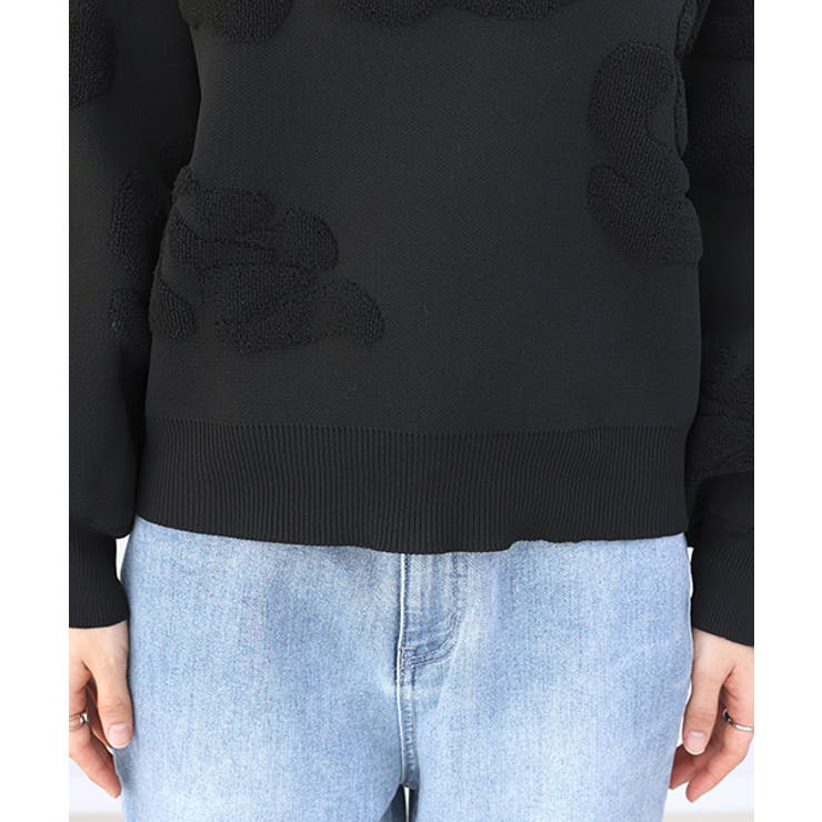 パイルジャガード柄編みニットプルオーバー | FUNNY COMPANY＋  | 詳細画像23 