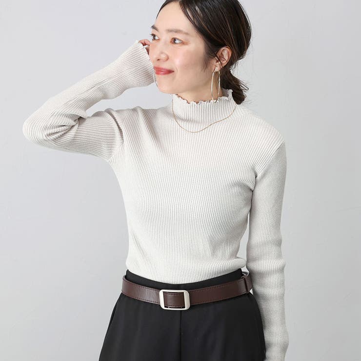 ハイネックメローメランジニットプルオーバー | FUNNY COMPANY＋  | 詳細画像3 