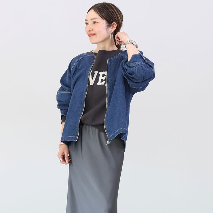 バレルスリーブデニムブルゾン | FUNNY COMPANY＋  | 詳細画像6 