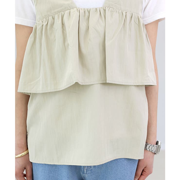 チュール使い前後2WAYフリルブラウス | FUNNY COMPANY＋  | 詳細画像23 