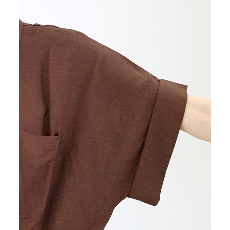 リネンブレンドドロストシャツチュニック | FUNNY COMPANY＋  | 詳細画像22 