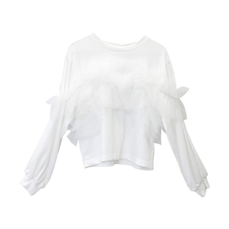 T/C天竺ｘチュールフリルドッキングプルオーバー | FUNNY COMPANY＋  | 詳細画像26 