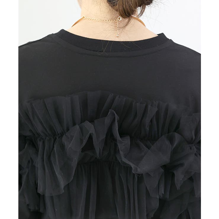 T/C天竺ｘチュールフリルドッキングプルオーバー | FUNNY COMPANY＋  | 詳細画像23 