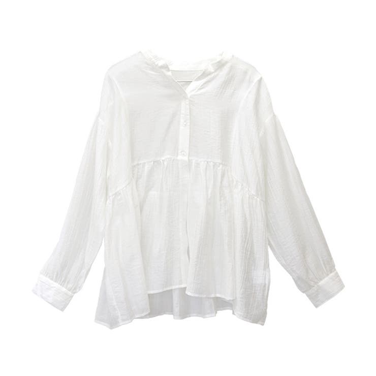 ギャザー切替前開きブラウス | FUNNY COMPANY＋  | 詳細画像26 