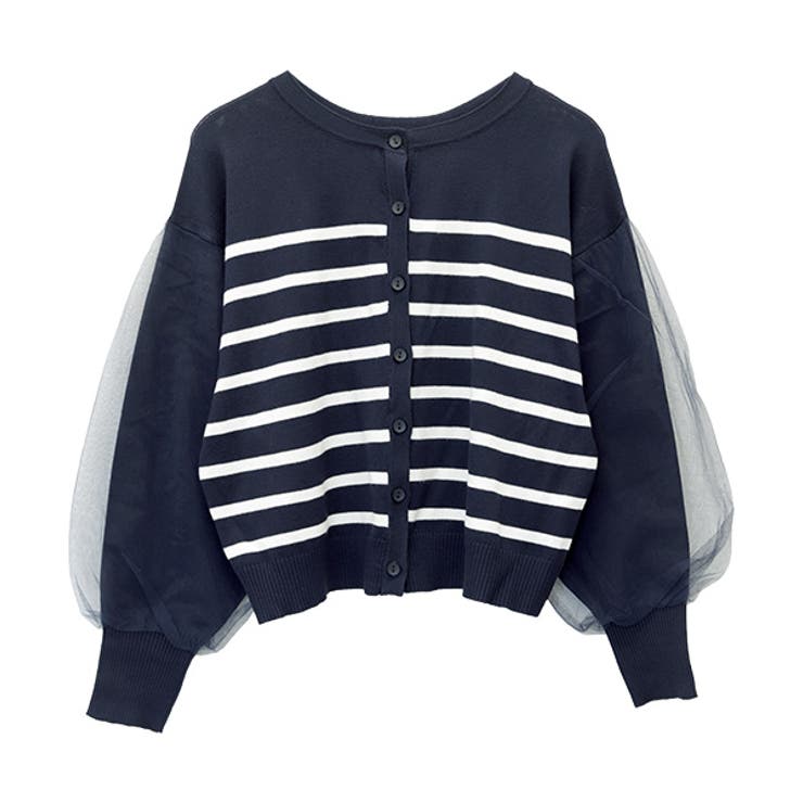 袖チュール重ねボーダー2WAYカーディガン | FUNNY COMPANY＋  | 詳細画像25 