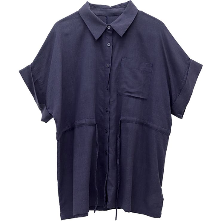 リネンブレンドドロストシャツチュニック | FUNNY COMPANY＋  | 詳細画像25 