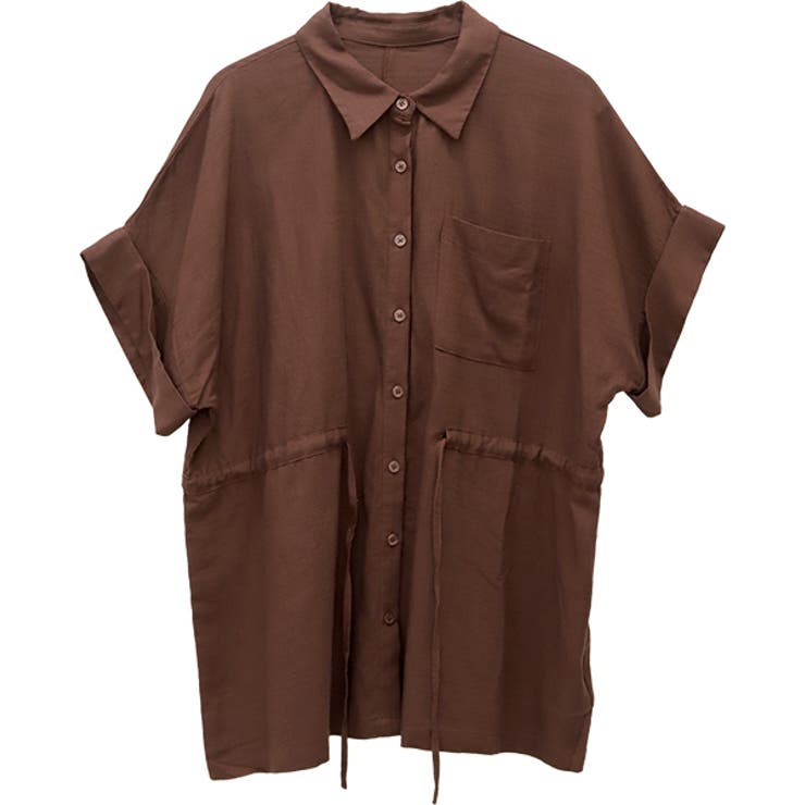 リネンブレンドドロストシャツチュニック | FUNNY COMPANY＋  | 詳細画像26 