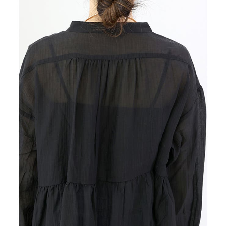 ギャザー切替前開きブラウス | FUNNY COMPANY＋  | 詳細画像24 