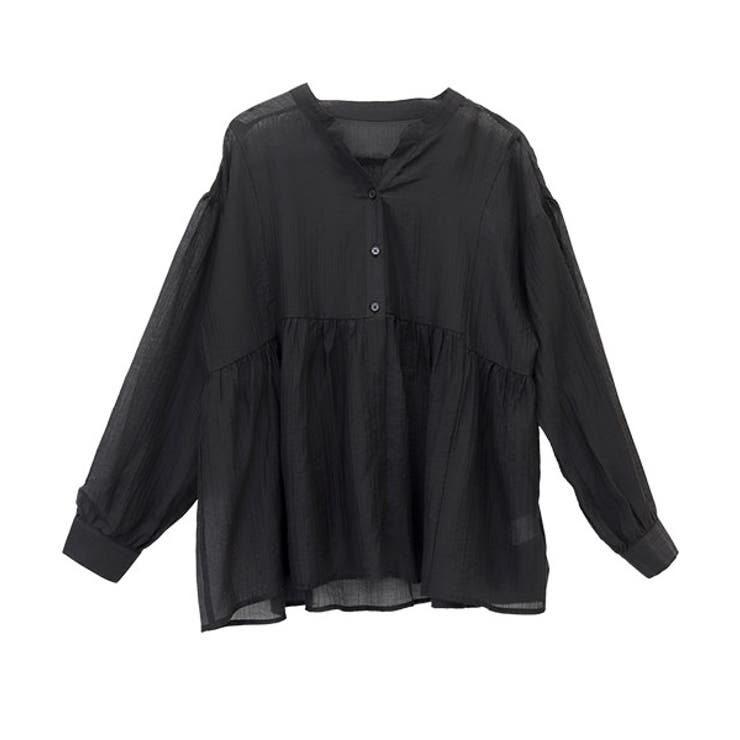 ギャザー切替前開きブラウス | FUNNY COMPANY＋  | 詳細画像25 