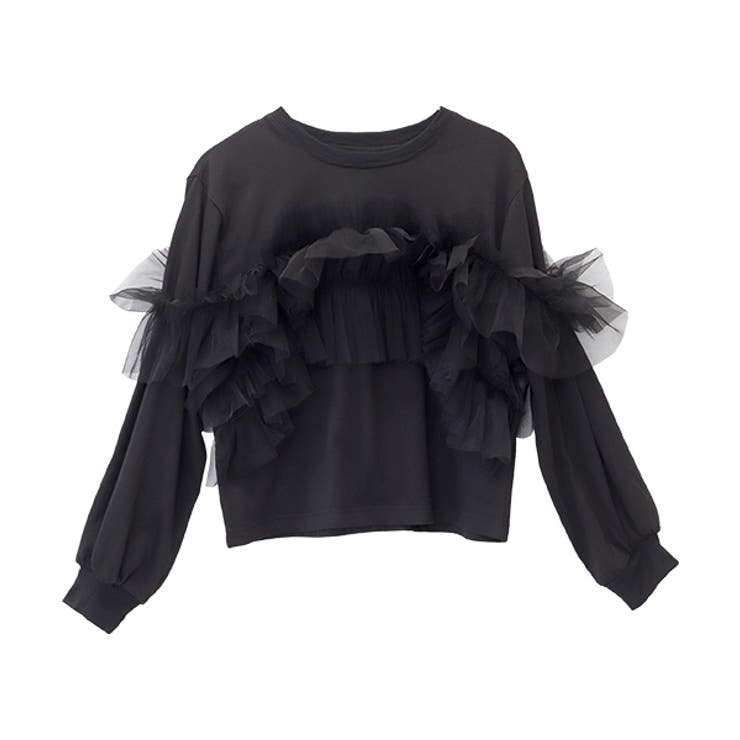 T/C天竺ｘチュールフリルドッキングプルオーバー | FUNNY COMPANY＋  | 詳細画像25 