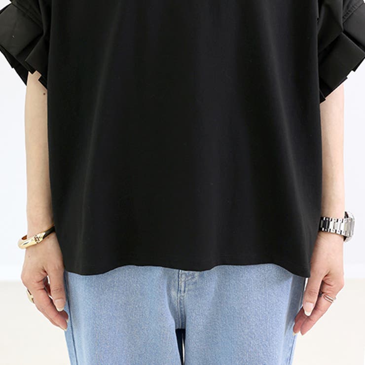 異素材切替袖タックプルオーバー | FUNNY COMPANY＋  | 詳細画像23 