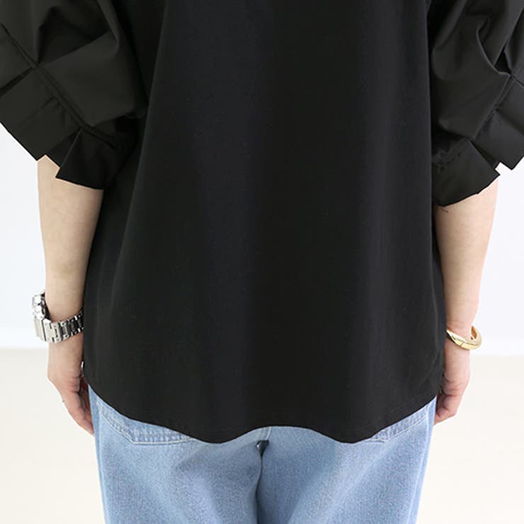 異素材切替袖タックプルオーバー | FUNNY COMPANY＋  | 詳細画像24 