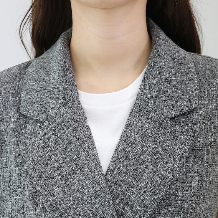 ミックスツイードベルト付テーラードベスト | FUNNY COMPANY＋  | 詳細画像21 