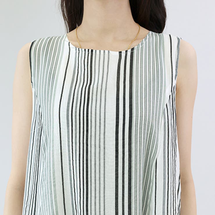 綿ボイルマルチストライプ2WAYワンピース | FUNNY COMPANY＋  | 詳細画像21 