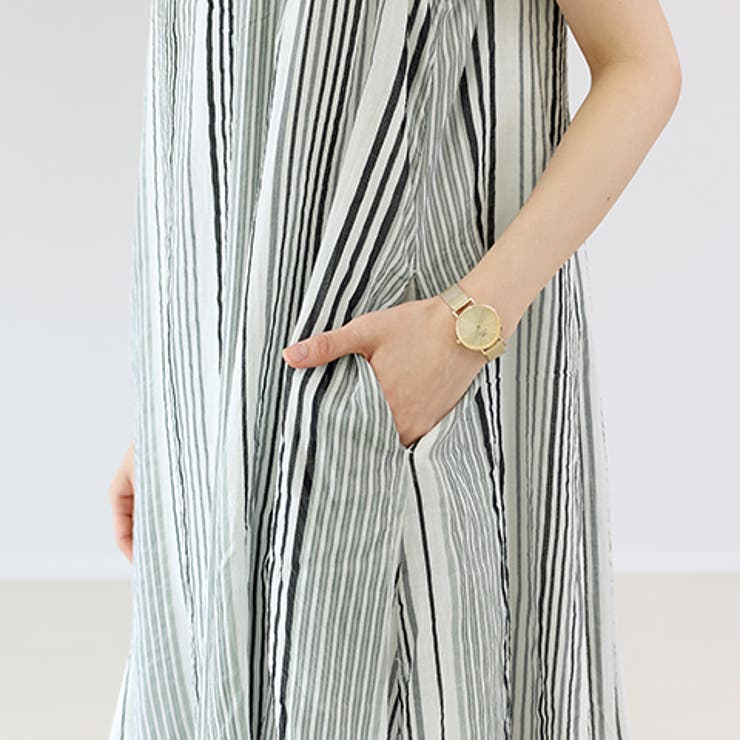 綿ボイルマルチストライプ2WAYワンピース | FUNNY COMPANY＋  | 詳細画像22 