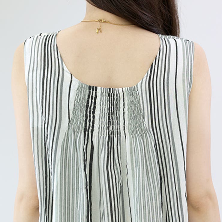 綿ボイルマルチストライプ2WAYワンピース | FUNNY COMPANY＋  | 詳細画像24 