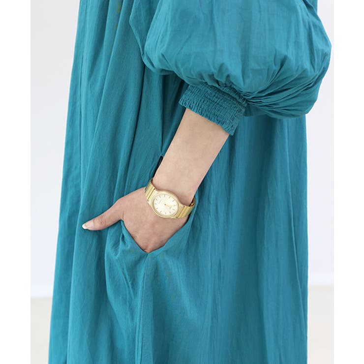 綿ボイルギャザーネックロングワンピース | FUNNY COMPANY＋  | 詳細画像23 