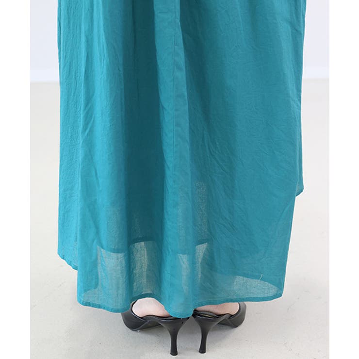 綿ボイルギャザーネックロングワンピース | FUNNY COMPANY＋  | 詳細画像24 