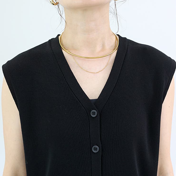 リネンライクVネックニットベスト | FUNNY COMPANY＋  | 詳細画像21 