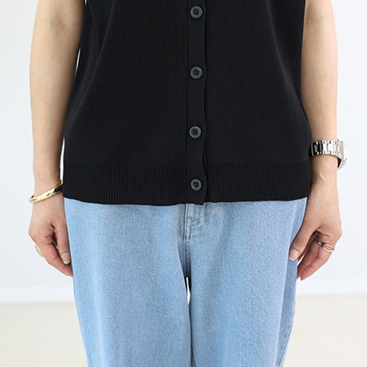 リネンライクVネックニットベスト | FUNNY COMPANY＋  | 詳細画像24 